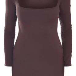 Robe Moulante Chocolat Côtelée à Détail Armatures Et Manches Longues 11 Robe Moulante Chocolat Côtelée à Détail Armatures Et Manches Longues -Jolie Vêtue Soldes Magasin ec62b15e769d9cb67cca2465d25c590e1a6cdbc5 cnb9205 5