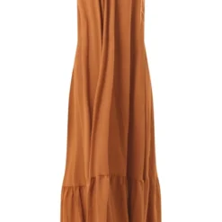 Robe Longue Plissée Rouille Superposée à Bretelles -Jolie Vêtue Soldes Magasin ec7880bc2a55bfd232a058d0e1c15bec81632950 cne1533 5