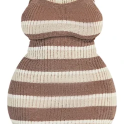 Plus Robe Moulante En Maille Tricot Gris Pierre à Rayures -Jolie Vêtue Soldes Magasin ecdd4ff22b8f6e8a80e628c3f15f542a83119fe9 cnd9065 5