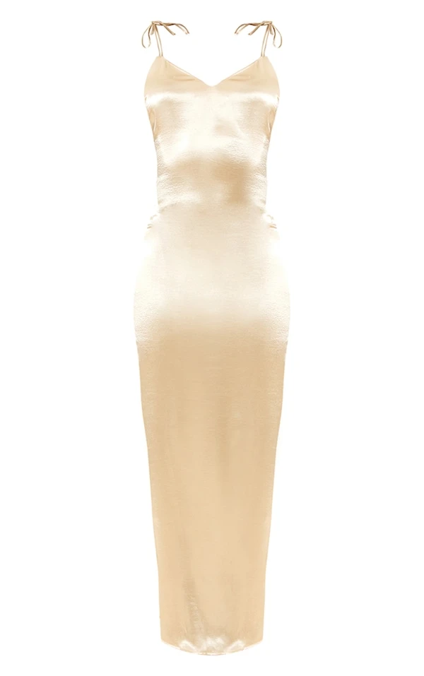 Tall Robe Longue Satinée Champagne 7 Tall Robe Longue Satinée Champagne – Image 5