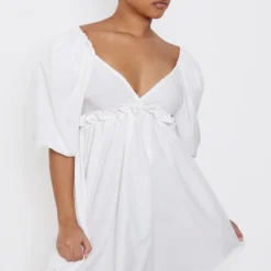 Petite Robe Blanche Bouffante à Manches Volantées -Jolie Vêtue Soldes Magasin ee4ac771e81f74ee36281f3e6e8939a555d247d7 cnd0218 1