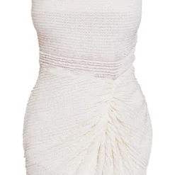 Petite Mini Robe Texturée Froncée Crème à Bretelles -Jolie Vêtue Soldes Magasin eedef0f1630db9de9109f7d5d064c4e69ac44151 cne2356 5