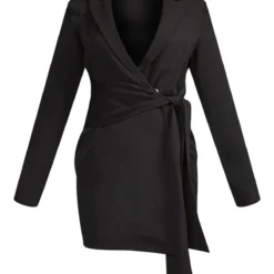 Robe Blazer Cache-coeur Noire -Jolie Vêtue Soldes Magasin ef2ea44f66ad0eb97599cf46f549f4bef6a1238f cmg3953 5