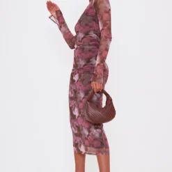 Tall Robe Longue Froncée Rose à Imprimé Fleuri -Jolie Vêtue Soldes Magasin efa8259a8fdc790a7baa747139366bf40b85b1bb cnd3441 3