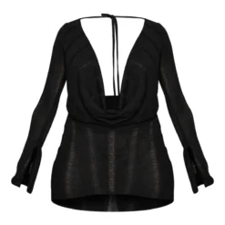 Shape Robe Moulante Noire En Maille Tricot Ajourée à Manches Flare Et Col Bénitier -Jolie Vêtue Soldes Magasin efadb44704658e0e6ecca605d92d3fc318521d72 cnb1174 5
