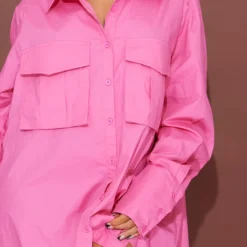 Petite Robe Chemise Style Cargo Rose Vif Oversize -Jolie Vêtue Soldes Magasin f0bcdb2bc77a2a38267875deb558ab20eb328f36 cmw3350 5