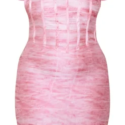 Plus Robe Moulante Rose à Col Bardot -Jolie Vêtue Soldes Magasin f0cf96ee7170d982b89a5dcaab56b624430559dc cne0678 5