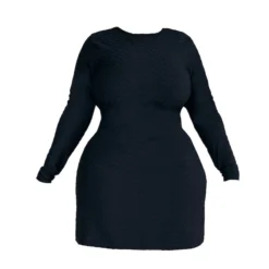 Plus Robe Moulante Texturée Noire -Jolie Vêtue Soldes Magasin f104f5c80bbbd53d2fa97beeccea2bab7e8d91e9 cnc5170 5