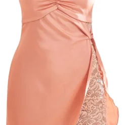 Robe Moulante Bustier Satinée Rose à Buste Froncé Et Partie En Mesh -Jolie Vêtue Soldes Magasin f1104255446d772761e18b581d49b4321d4ee4c6 cnd2257 5