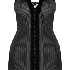 Robe Corset En Maille Tricot Bicolore Noire à Lacets 11 Robe Corset En Maille Tricot Bicolore Noire à Lacets -Jolie Vêtue Soldes Magasin f135e6f176567b983462dcda7999949c0a7dcf11 cnc3308 5