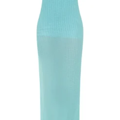 Robe Longue Bustier Texturée Bleu Ciel Fendue Sur La Cuisse -Jolie Vêtue Soldes Magasin f13b76542aebad6f28fb2253eb8704eec62b3a5a cnd7609 5