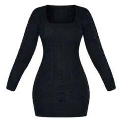 Petite Robe Pull En Maille Torsadée Noire -Jolie Vêtue Soldes Magasin f20d679deb7197355120c020b275f27c8f0246d9 cnc2381 5