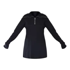 Tall Robe Pull Oversize Noire Côtelée à Col Montant Et Demi Zip -Jolie Vêtue Soldes Magasin f27786ac644da26c929d4572150436ab2dffc6d3 cnd9791 5