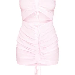 Robe Moulante Froncée Texturée Rose Découpée Sans Manches -Jolie Vêtue Soldes Magasin f2be9e0cdf774ef525b657546579e96d7985b44f cnd5457 5