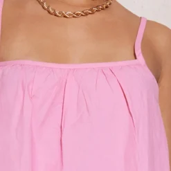 Petite Robe Babydoll En Coton Et Mousseline De Soie Rose Bonbon -Jolie Vêtue Soldes Magasin f2df312cbaa324274d0616225becdec4020bde09 cne2412 4