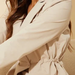 Robe Blazer Tissée Gris Pierre à Manches Longues Et Cordons Resserrables à La Taille -Jolie Vêtue Soldes Magasin f33e35856d591b04876bcfa9bb4ecff0ed08c39d cmt9651 4