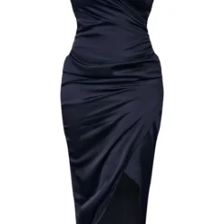 Shape Robe Portefeuille Mi-longue Satinée Noire -Jolie Vêtue Soldes Magasin f35144e93198b0a02076fd17e1ae1e7aca594838 cnb7772 5