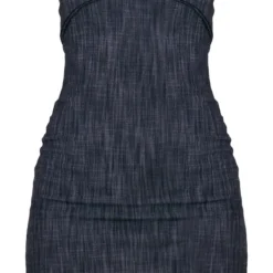 Robe Bustier Moulante Tissée Texturée Gris Anthracite Repliée -Jolie Vêtue Soldes Magasin f368eb828f46e18ffd52531a5aa942080b3ad595 cne3795 5