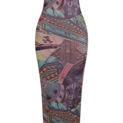 Logic Petite Robe Longue Bustier Multicolore Imprimée Patchwork -Jolie Vêtue Soldes Magasin f3d08be4f9f827a178b87eade4398478cce206c2 cnc4828 5