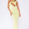 Robe Asymétrique Longue Très Moulante Vert Citron à Bretelle Nouée -Jolie Vêtue Soldes Magasin f3ef9fda07fcd7c2a080bbb56f0cdb4e8960b45d cne1451 1