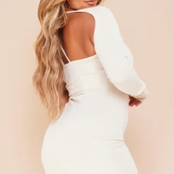 Shape Robe Moulante Gris Pierre Texturée à Manche Asymétrique Et Coutures -Jolie Vêtue Soldes Magasin f44c58f86387d196c6f1fc533280c6ca22c7e185 cnb0883 2