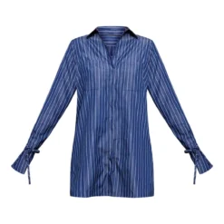 Robe Chemise Bleu Marine à Rayures Et Manches évasées Nouées -Jolie Vêtue Soldes Magasin f4db04bce499752eca3d6e8185ac7c92a1b45a77 cnc2852 5