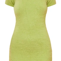 Mini Robe En Maille Duveteuse Vert Citron Ouverte Dans Le Dos -Jolie Vêtue Soldes Magasin f53b52974f1df2dc3bd043035f151f69b6f3e12c cnc3318 5