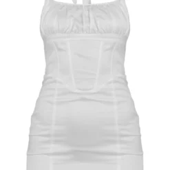 Robe Moulante Blanche Satinée à Liserés Et Dos Nu Noué -Jolie Vêtue Soldes Magasin f6681b82bb2ac802747371aff621aa638417b79e cnd0353 5