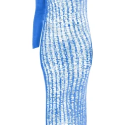 Robe De Plage Longue En Maille Tricot Ajourée Bleu Vif à Manche Unique -Jolie Vêtue Soldes Magasin f745cf5a08b9df90a9ca8f9bcbb3f80b425bd283 cnc9022 5