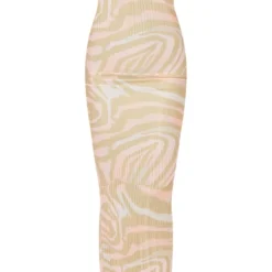 Robe Bustier Longue Plissée Beige Imprimé Zèbre à Torsade -Jolie Vêtue Soldes Magasin f7bda2164d7a57d63b44757ef2582285b7b97d84 cne2943 5