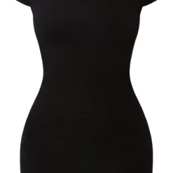 Robe Moulante Côtelée Structurée Noire à Mancherons Et Contours -Jolie Vêtue Soldes Magasin f8a9f28c871a0f66783afbb50f839faaa71ddb24 cna3033 5