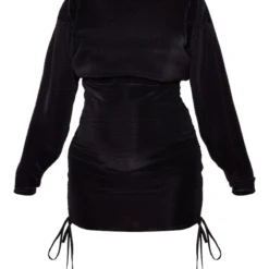 Maternité Mini Robe De Grossesse Moulante Plissée Noire -Jolie Vêtue Soldes Magasin f8ee6066113b0dc1bb881cc6a09fb54012e0c060 cne2142 5