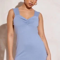 Petite Mini Robe Moulante Bleu Cendré à Bretelles -Jolie Vêtue Soldes Magasin f8f17b93d03e87e23a4ef9ea72c573dff8eab15c cne2306 1