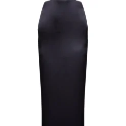 Robe Bustier Longue Satinée Noire à Découpes -Jolie Vêtue Soldes Magasin f95ba372c9a640b7b0308e8510b4d704fd9b435e cnc3549 5