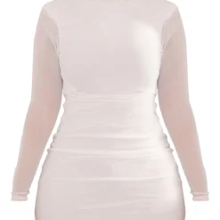 Shape Robe Moulante Blanche En Mesh à Col Haut -Jolie Vêtue Soldes Magasin fa06186c13c4dd8e237ea0d08102267bb3fb322c cmy3306 6