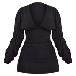 Shape Robe Moulante Côtelée Douce Noire à Décolleté Et Manches Froncées -Jolie Vêtue Soldes Magasin faaccbf9991e35d4fd962cbe629f0405f3b6dbf3 cnb7698 5