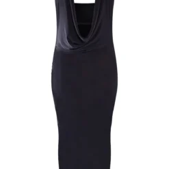 Robe Mi-longue Moulante Noire à Bretelles Et Col Bénitier -Jolie Vêtue Soldes Magasin fad8b96a8773a687723fa682d6005fcf7ae8cffd cnb8489 5