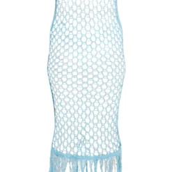 Plus Robe Longue En Maille Résille Bleue -Jolie Vêtue Soldes Magasin fae6ac10cbe57c0345e0a5210f4e67b870112ccc cnd9064 5