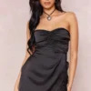 Robe Moulante Bustier Satinée Noire à Buste Froncé Et Partie En Mesh -Jolie Vêtue Soldes Magasin fc165f22ed0bd93db60607d6a2196b185f663f68 cnd2256 1