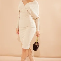 Robe Pull Cache-coeur Gris Pierre à épaules Dénudées -Jolie Vêtue Soldes Magasin fc69538d754bd3d4bf5711f91b3efc73da6b2934 cmu0238 4