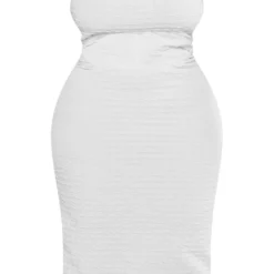 Plus Robe Mi-longue Texturée Blanche à Découpe -Jolie Vêtue Soldes Magasin fc84b80a9a63dd3018d5ab9d6b2bedc32575655d cnd4970 5