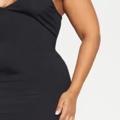 Logic Plus Robe Mi-longue Côtelée Noir ébène Très Décolletée -Jolie Vêtue Soldes Magasin fc869e0792218cc2d7d1a162f454298081200328 clz8485 5