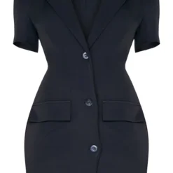 Robe Blazer Oversize Noire à Manches Courtes Et épaulettes -Jolie Vêtue Soldes Magasin fd3d10d42cc71f95a4263047fc9e2c3859c57905 cnb7430 5