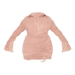 Plus Robe Chemise Froncée Texturée Mauve à Effet Plissé -Jolie Vêtue Soldes Magasin fdcba94718d6603a5ecd976ef1c5528e018259ee cmu4839 6