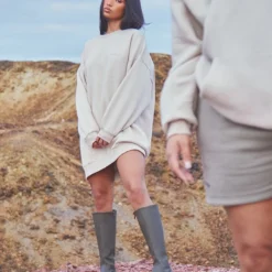 Renew Robe Pull Oversize Avoine à Slogan -Jolie Vêtue Soldes Magasin fdf4b6128484c3c6ddb379eb2378681b41a52c4a CMV0838 3