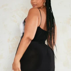 Plus Robe Moulante Noire Imprimé Nu -Jolie Vêtue Soldes Magasin fe19b2de1cbcc7b45b6d9843ebab65ba11641553 cne0662 2