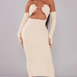 Shape Robe Longue Côtelée Douce Gris Pierre à Col Bardot Nouée Sur Le Devant -Jolie Vêtue Soldes Magasin fefc7a2f356ef5b653459d20e9904a2306a51bb0 cmy0757 7