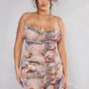 Plus Robe Moulante En Mesh Multicolore Imprimé Renaissance à Col Bénitier -Jolie Vêtue Soldes Magasin ff3e72806cbb858a29c5245fb0cfc21ca9b9d947 cnc9640 1